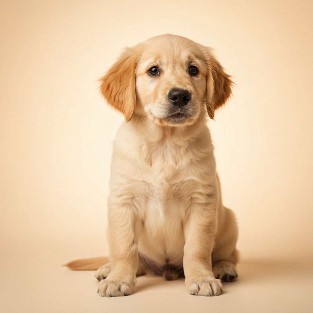 Adorable golden retriever puppy